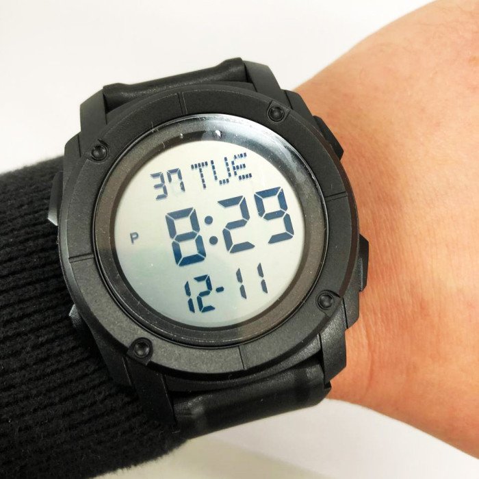 Годинник наручний чоловічий SKMEI 1853BKWT BLACK-WHITE, армійський годинник протиударний. Колір: чорний