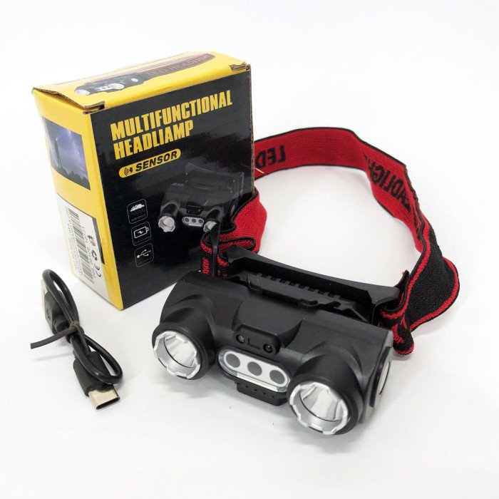 Ліхтар налобний 6532-3030+SMD(WHITE+RED), Потужний налобний ліхтар для риболовлі, Ліхтар для шолома на голову