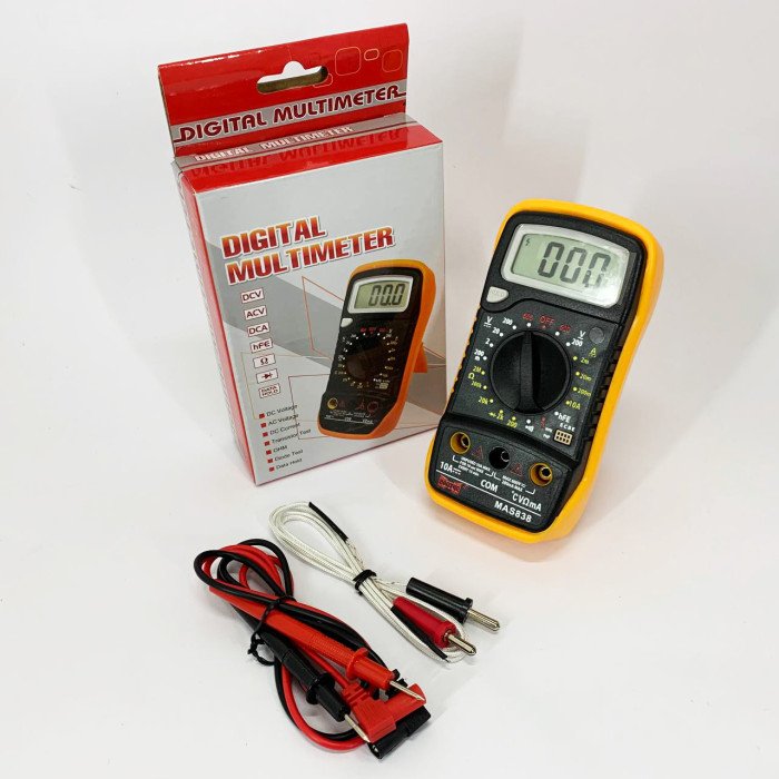 Мультиметр HAOYUE MAS838 з функцією вимірювання температури, перевірка транзисторів, звукове продзвонювання