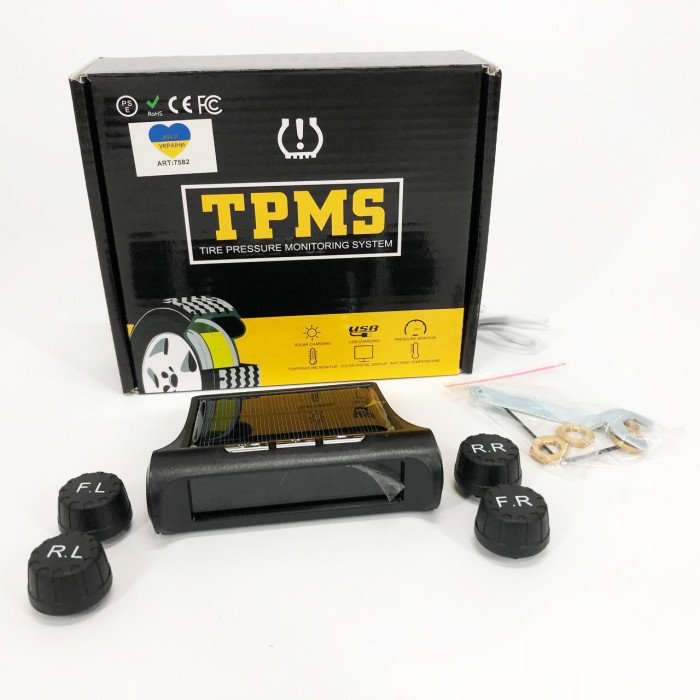 Система контролю тиску у шинах TPMS+SOLAR зовнішні датчики