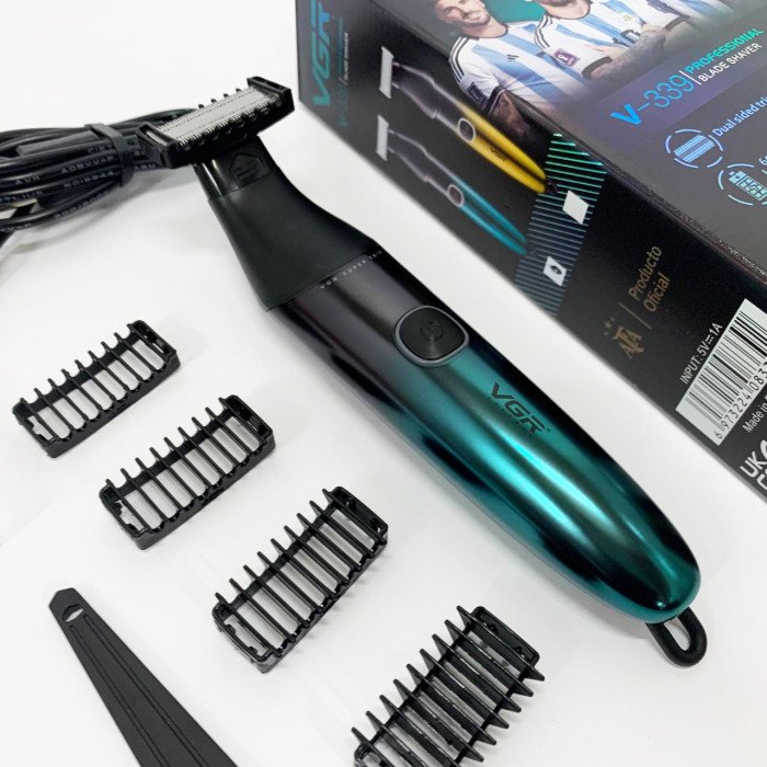 Бритва-триммер для стрижки бороди та вусів VGR V-339 GREEN