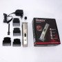 Машинка для стрижки Gemei GM-657 бездротова з комплектом насадок, Перукарські машинки