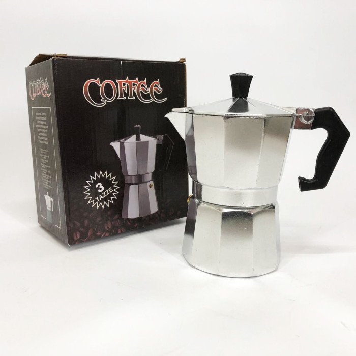 Гейзерна кавоварка UNIQUE UN-1911 алюмінієвий корпус 3 порції для меленої кави