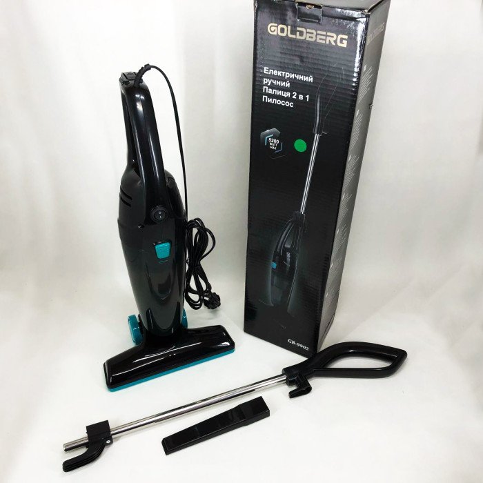 Вертикальний пилосос 2 в 1 із циклонним фільтром GOLDBERG GB-9902 5200 Вт. Колір: синій