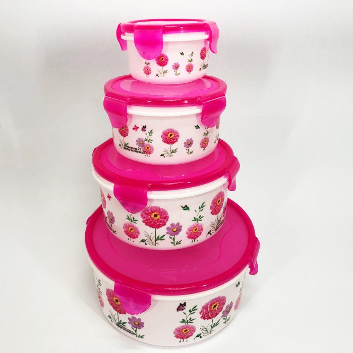 Набір пластикових судків UNIQUE UN-1512. Колір: рожевий