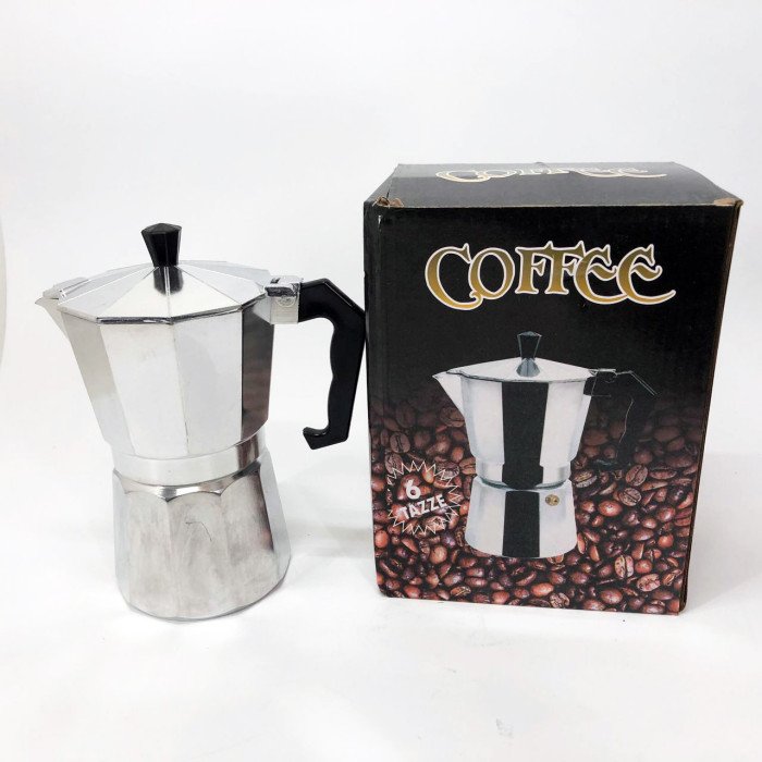 Кавоварка гейзерна з нержавіючої сталі UNIQUE UN-1912 270 мл, Гейзерна кавоварка 3 чашки