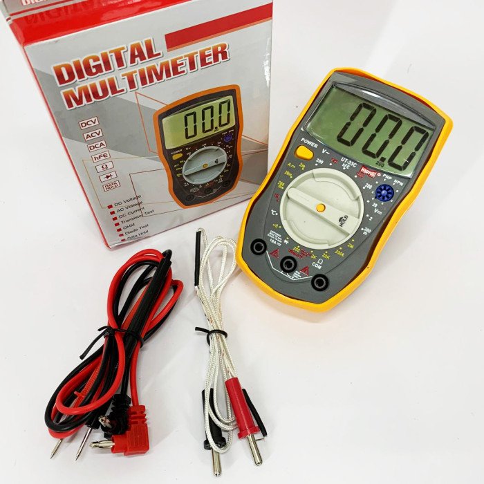 Мультиметр HAOYUE DT-33C Вимірювання: V (AC/DC), A (AC/DC), Ω, hFE, дзвінки. Функції: Data Hold, тест діодів