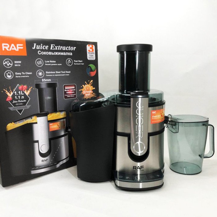 Електричний соковитискач RAF R.2700 для цитрусових, фруктів та овочів з ємністю для соку 1.1 л 800 Вт