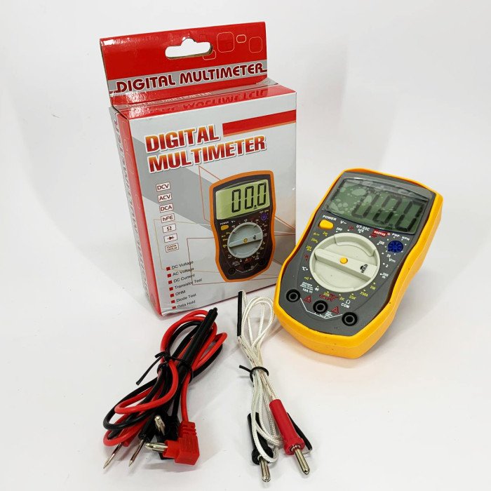 Мультиметр HAOYUE DT-33C Вимірювання: V (AC/DC), A (AC/DC), Ω, hFE, дзвінки. Функції: Data Hold, тест діодів