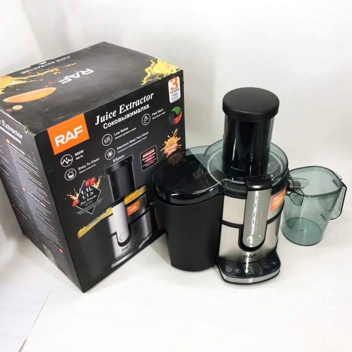 Електричний соковитискач RAF R.2700 для цитрусових, фруктів та овочів з ємністю для соку 1.1 л 800 Вт