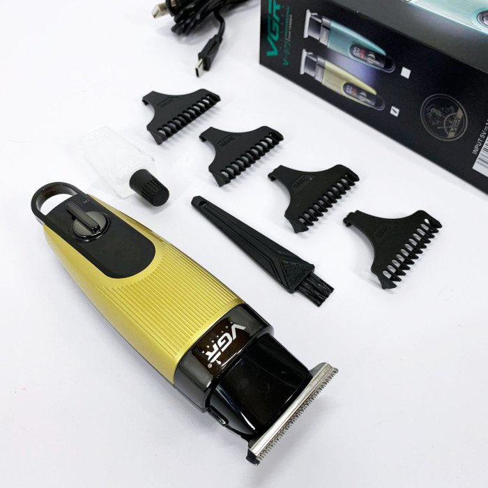 Машинка для стрижки волосся VGR V-975 тример для бороди та вусів. Колір: золотий