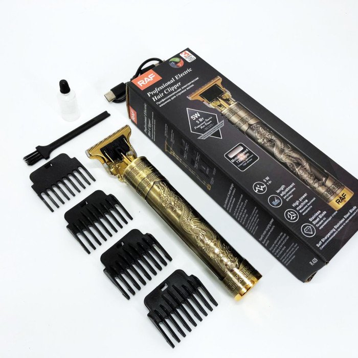 Професійна акумуляторна машинка триммер RAF R.429 для стрижки волосся 5 Вт