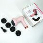 Масажер антицелюлітний для тіла рук та ніг 4 насадки 6 швидкостей Deep Rolling Massager. Колір: рожевий