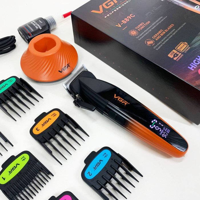 Машинка для стрижки волосся VGR V-889C керамічні леза 9000RPM