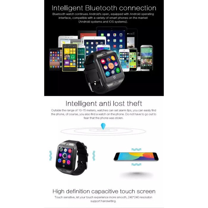 Смарт-годинник Smart Watch Q18. Колір: чорний