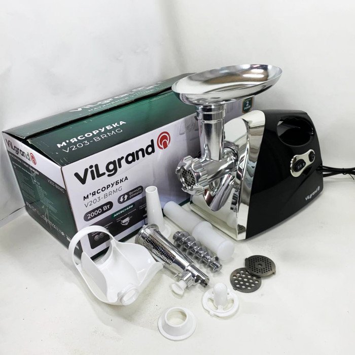 Електром'ясорубка ViLgrand V203-BRMG. Колір: чорний