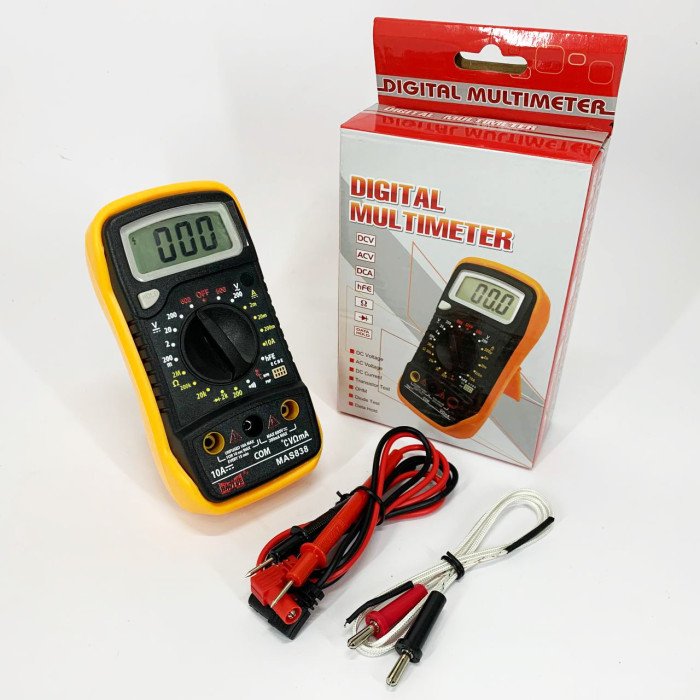 Мультиметр HAOYUE MAS838 з функцією вимірювання температури, перевірка транзисторів, звукове продзвонювання