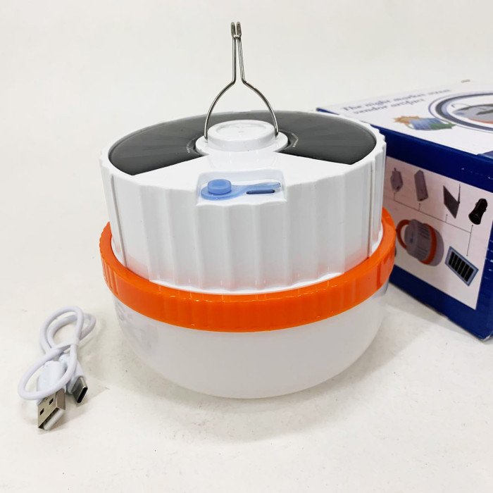 Світлодіодний ліхтар кемпінг на сонячній батареї T2-SMD, АКБ Li-Ion, ЗУ Тype-C