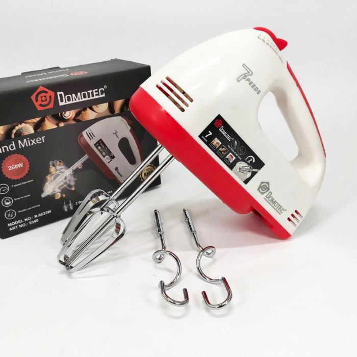 Міксер DOMOTEC R6633W 260 Вт, Простий ручний міксер, Міксер зручний ручний, Міксер блендер ручний