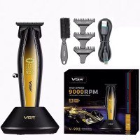 Машинка для стрижки волосся з потужним мотором XPRO VGR V-992 GOLD з насадками 1-2-3 мм