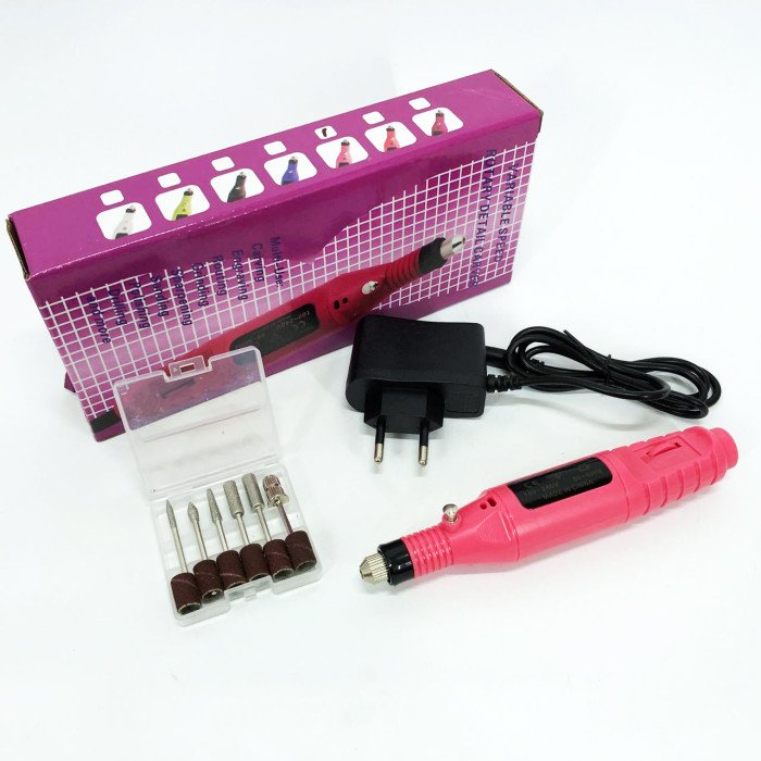 Ручний фрезер для нігтів SmartUs CBM-033 для манікюру та педикюру в домашніх умовах. Колір: рожевий