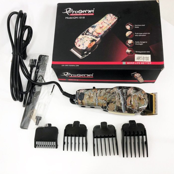 Професійна машинка для стрижки волосся GEMEI GM-1018, Стильна машинка для стрижки, Триммер для бороди