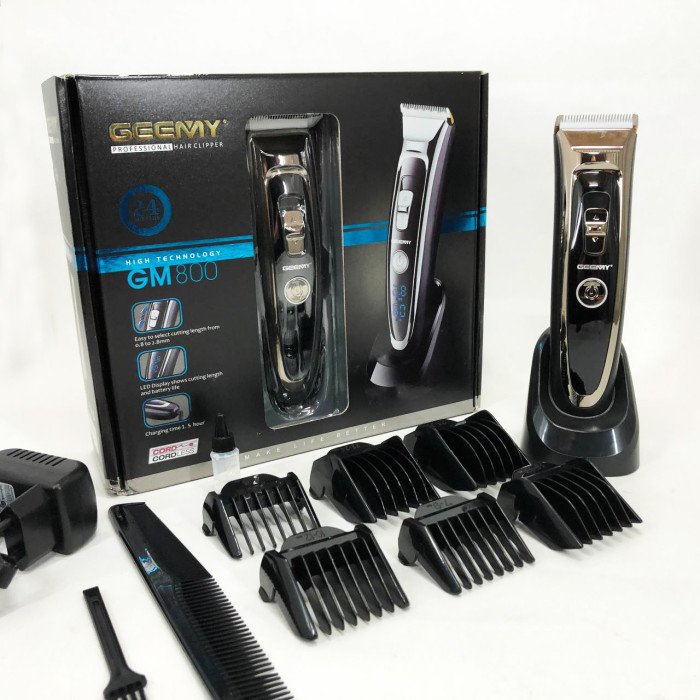 Машинка для стрижки акумуляторна 5 в 1 Gemei GM-800 професійний триммер, електробритва для волосся
