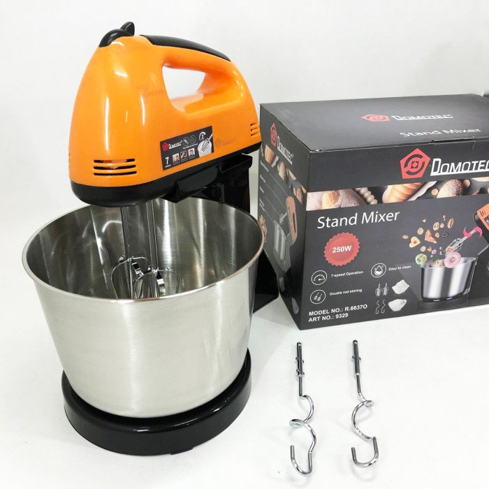 Стаціонарний міксер для кухні на 7 швидкостей Domotec R6637O 250 W Кухонний електричний міксер із чашею