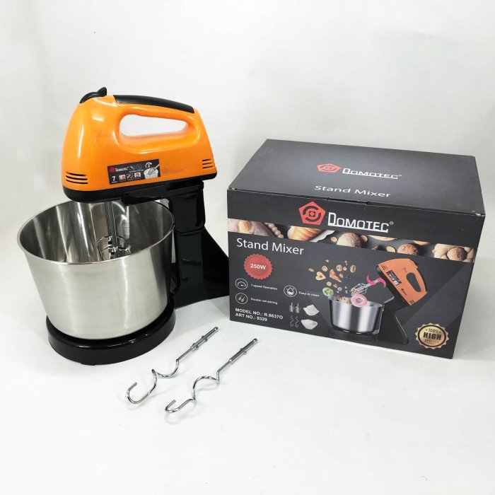 Стаціонарний міксер для кухні на 7 швидкостей Domotec R6637O 250 W Кухонний електричний міксер із чашею