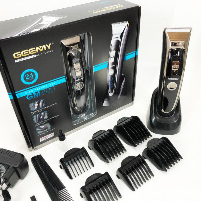 Машинка для стрижки акумуляторна 5 в 1 Gemei GM-800 професійний триммер, електробритва для волосся