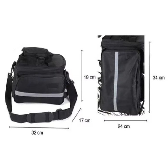 Велосумка на багажник 950С 17x32x19 см