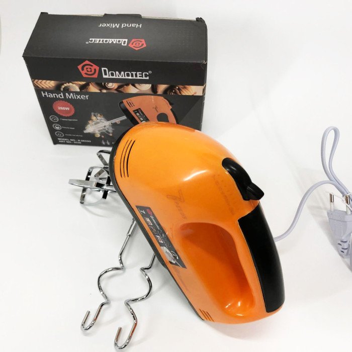 Міксер DOMOTEC R6633O 7 швидкостей 260 Вт 2 віночки, Міксер для молочних коктейлів для дому ручний міксер