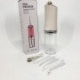 Іригатор для чищення зубів та порожнини рота Oral Irrigator з акумулятором та змінними насадками. Колір: білий