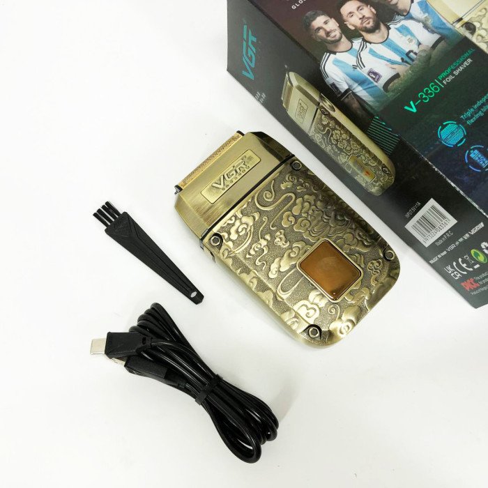 Електробритва-шейвер VGR V-336 LED Display чоловіча професійна для сухого та вологого гоління металева