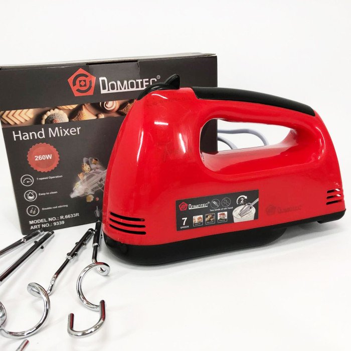 Міксер DOMOTEC R6633R 260 Вт, Кухонний ручний міксер хороший, Міксер для приготування крему