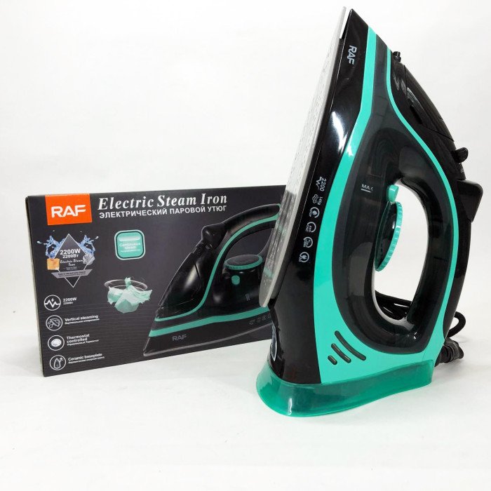 Праска парова RAF R.1250 з керамічною підошвою та функцією самоочищення 2200 Вт. Колір: синій