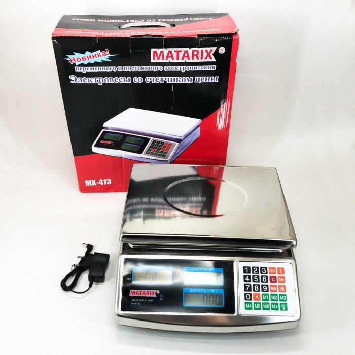 Електронні ваги Matarix MX-413 до 50 кг, Електронні ваги для зважування предметів