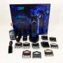 Професійна машинка для стрижки волосся VGR V-001 BLUE з дисплеєм 9000 об/хв та 10 насадками 1,5-24 мм