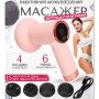 Масажер антицелюлітний для тіла рук та ніг 4 насадки 6 швидкостей Deep Rolling Massager. Колір: рожевий