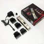 Машинка для стрижки Gemei GM-657 бездротова з комплектом насадок, Перукарські машинки