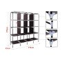Складна тканинна шафа для одягу 170*45*170см Storage Rack, тканинна шафа для речей Коричнева