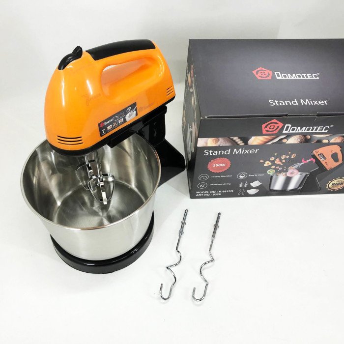 Стаціонарний міксер для кухні на 7 швидкостей Domotec R6637O 250 W Кухонний електричний міксер із чашею