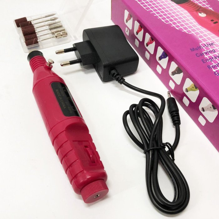 Ручний фрезер для нігтів SmartUs CBM-033 для манікюру та педикюру в домашніх умовах. Колір: бордовий