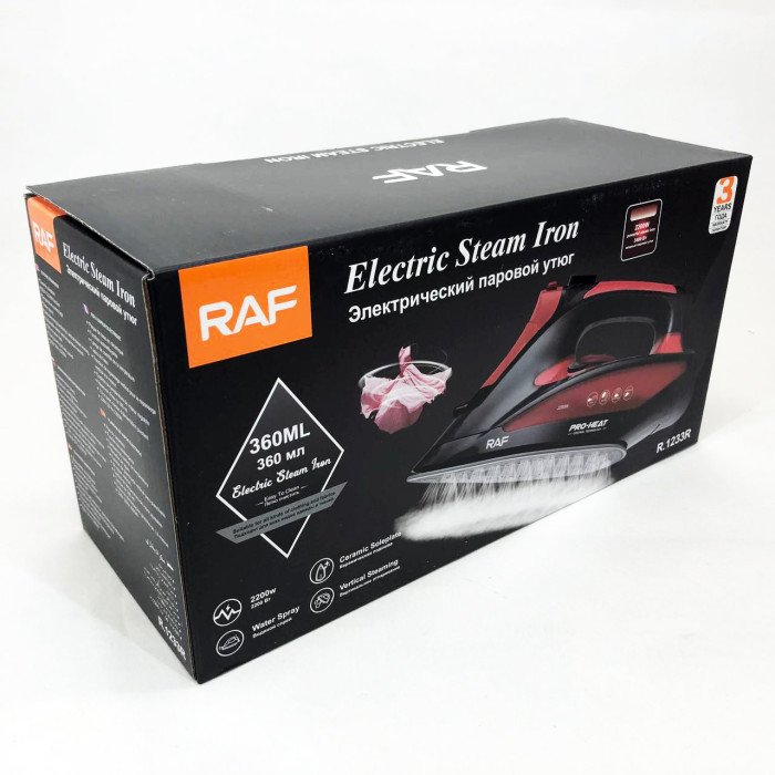 Праска з керамічною підошвою RAF R.1233 потужність 2200Вт 320 мл