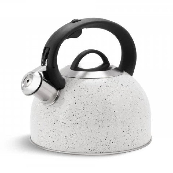 Чайник зі свистком Edenberg EB-1440 з мармуровим покриттям 3л White