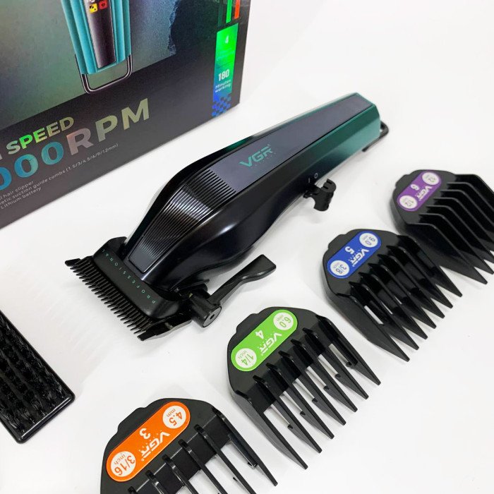 Акумуляторна машинка для стрижки VGR V-273 GREEN