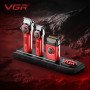 Професійний набір для барберів VGR Stepless Pro 3 in 1 RED