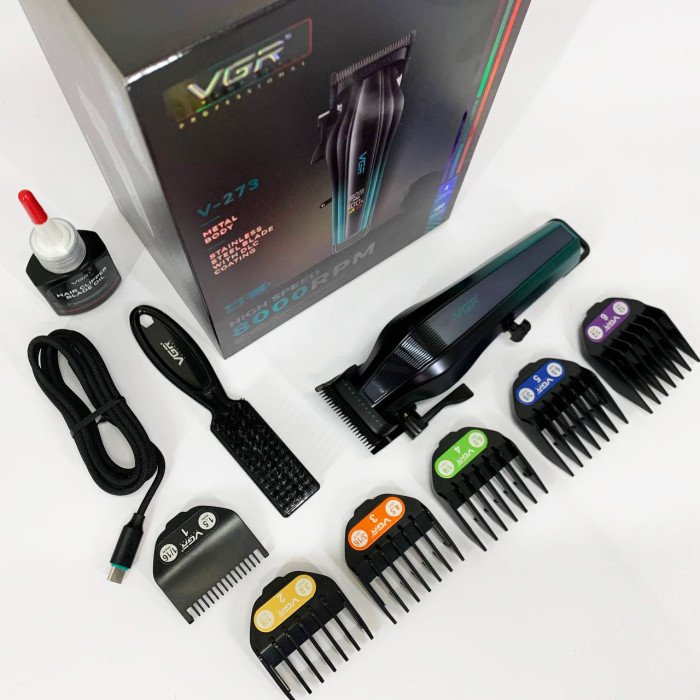 Акумуляторна машинка для стрижки VGR V-273 GREEN