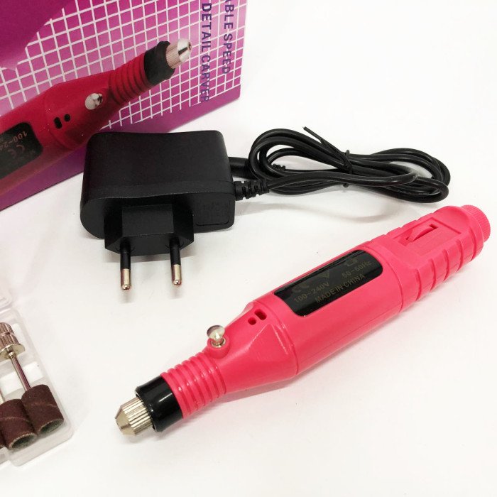 Ручний фрезер для нігтів SmartUs CBM-033 для манікюру та педикюру в домашніх умовах. Колір: рожевий