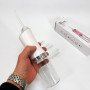 Іригатор для чищення зубів та порожнини рота Oral Irrigator з акумулятором та змінними насадками. Колір: білий